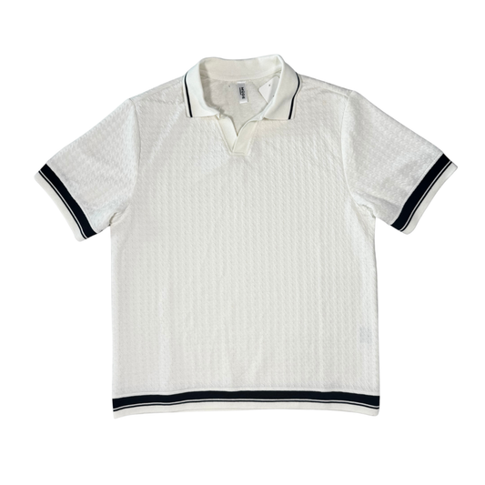 Knitted Collar Polo Shirt