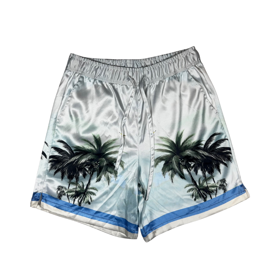 Palm Tree Silk Shorts