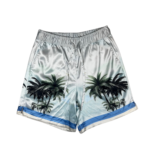 Palm Tree Silk Shorts