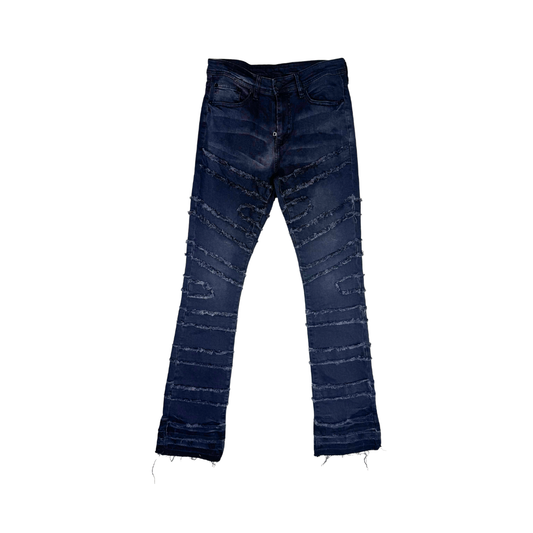 Frayed Skinny Flare Jeans