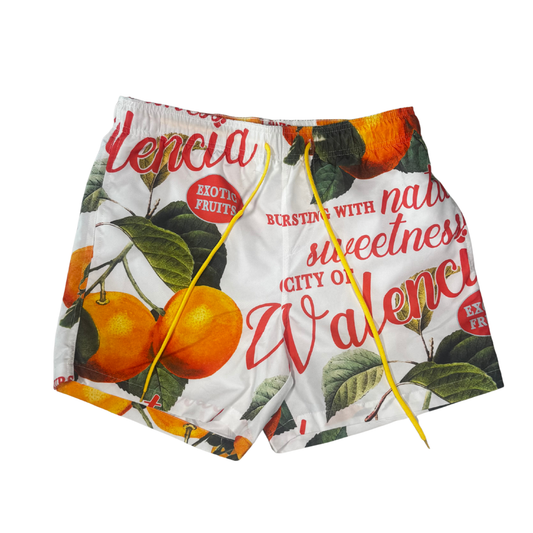 Orange Tree Swim Trunks