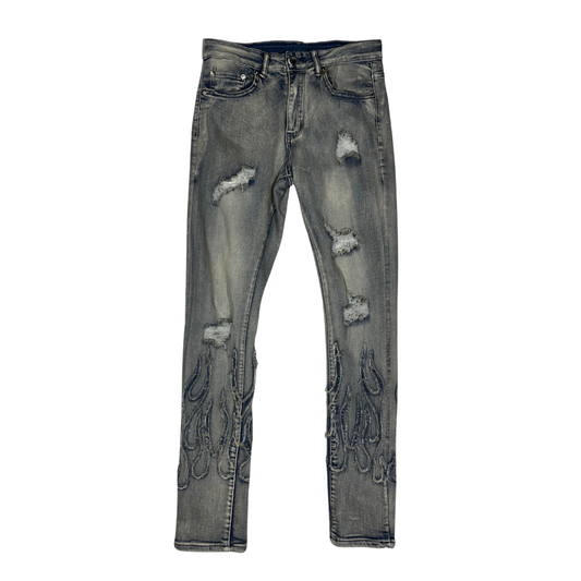 Leg Flame Skinny Jeans